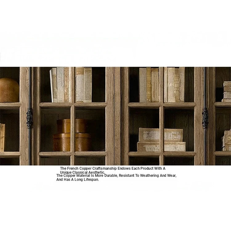 Elegant Oak Multi-Layer Board Glass Cabinet - Stylish Storage Solution for Your Home fljgj-2116