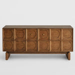 Stylish Oak Multi-Layer Board Cabinet with Unique Circular Design - Perfect for Modern Home Décor and Entertainment Storage fljgj-2120
