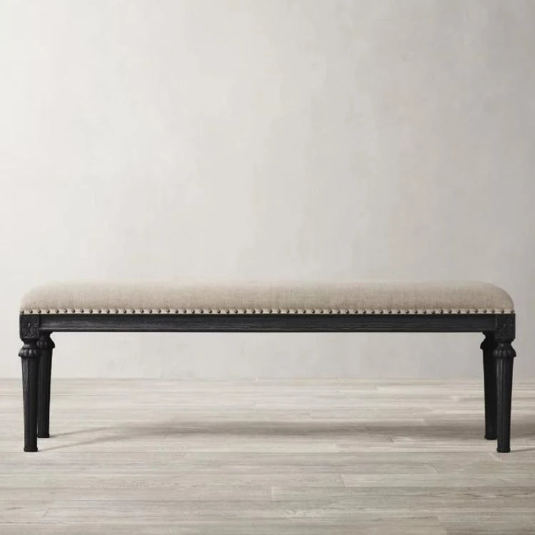 Elegant Oak Stool with PU Leather Upholstery - Versatile Multi-layer Design for Stylish Seating fljgj-2123