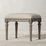 Elegant Oak Stool with PU Leather Upholstery - Versatile Multi-layer Design for Stylish Seating fljgj-2123
