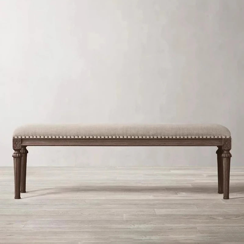 Elegant Oak Stool with PU Leather Upholstery - Versatile Multi-layer Design for Stylish Seating fljgj-2123