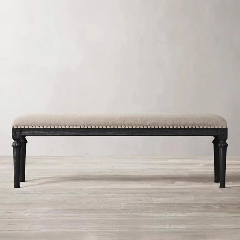 Elegant Oak Stool with PU Leather Upholstery - Versatile Multi-layer Design for Stylish Seating fljgj-2123