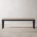 Elegant Oak Stool with PU Leather Upholstery - Versatile Multi-layer Design for Stylish Seating fljgj-2123