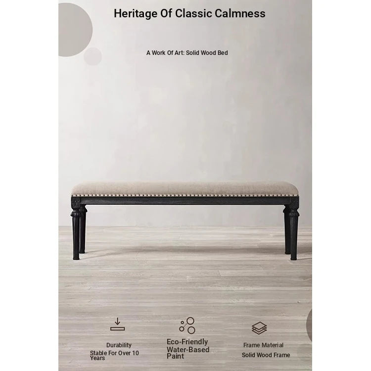 Elegant Oak Stool with PU Leather Upholstery - Versatile Multi-layer Design for Stylish Seating fljgj-2123