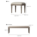 Elegant Oak Stool with PU Leather Upholstery - Versatile Multi-layer Design for Stylish Seating fljgj-2123