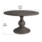 Elegant Oak Multi-layer Round Dining Table - Timeless Design for Modern Homes fljgj-2125