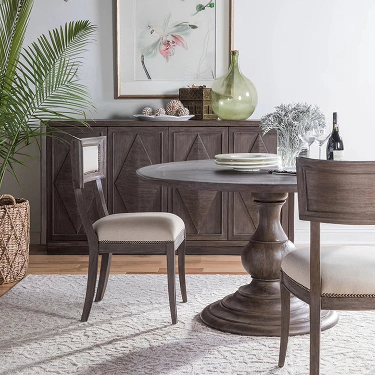 Elegant Oak Multi-layer Round Dining Table - Timeless Design for Modern Homes fljgj-2125