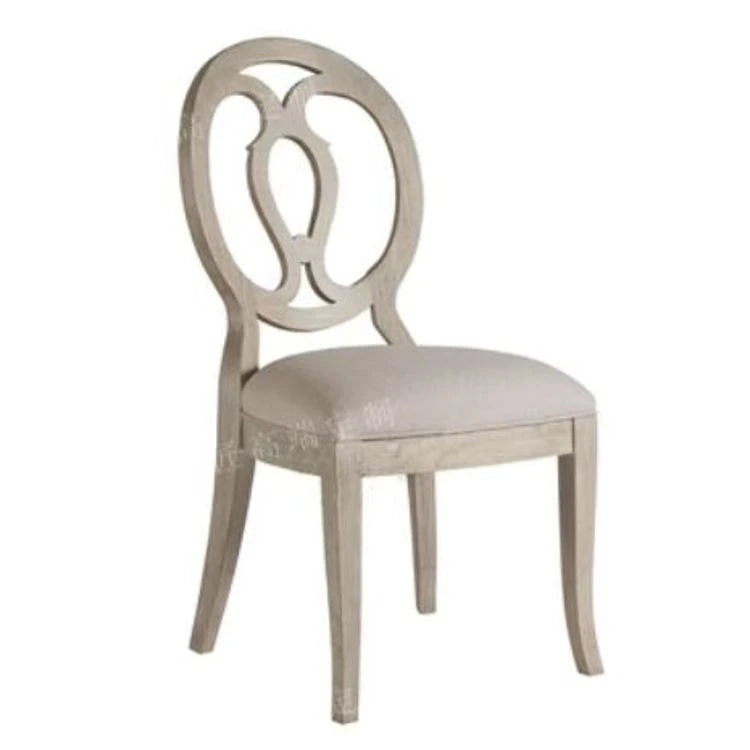 Elegant Oak Cotton-Ramie Dining Chair for Timeless Home Décor fljgj-2126