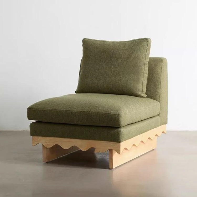 Stylish Pine Ash Wood Sofa with Cotton-Ramie Fabric - Trendy Home Comfort for Modern Living Spaces fljgj-2127