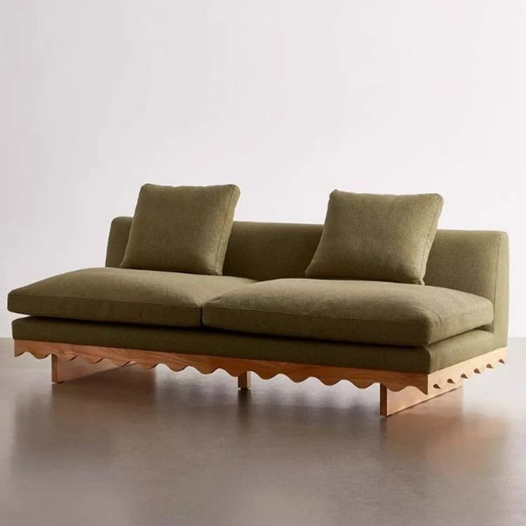 Stylish Pine Ash Wood Sofa with Cotton-Ramie Fabric - Trendy Home Comfort for Modern Living Spaces fljgj-2127