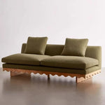 Stylish Pine Ash Wood Sofa with Cotton-Ramie Fabric - Trendy Home Comfort for Modern Living Spaces fljgj-2127
