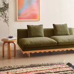 Stylish Pine Ash Wood Sofa with Cotton-Ramie Fabric - Trendy Home Comfort for Modern Living Spaces fljgj-2127