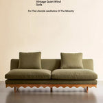 Stylish Pine Ash Wood Sofa with Cotton-Ramie Fabric - Trendy Home Comfort for Modern Living Spaces fljgj-2127