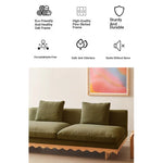 Stylish Pine Ash Wood Sofa with Cotton-Ramie Fabric - Trendy Home Comfort for Modern Living Spaces fljgj-2127