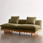 Stylish Pine Ash Wood Sofa with Cotton-Ramie Fabric - Trendy Home Comfort for Modern Living Spaces fljgj-2127