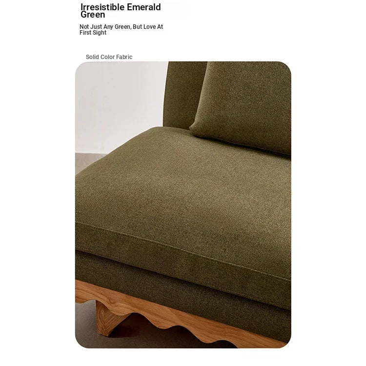 Stylish Pine Ash Wood Sofa with Cotton-Ramie Fabric - Trendy Home Comfort for Modern Living Spaces fljgj-2127