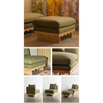 Stylish Pine Ash Wood Sofa with Cotton-Ramie Fabric - Trendy Home Comfort for Modern Living Spaces fljgj-2127