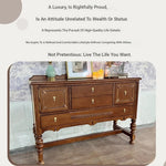 Elegant Oak Multi-layer Board Cabinet with Intricate Detailing and Storage Drawers - Perfect for Home Decor fljgj-2130