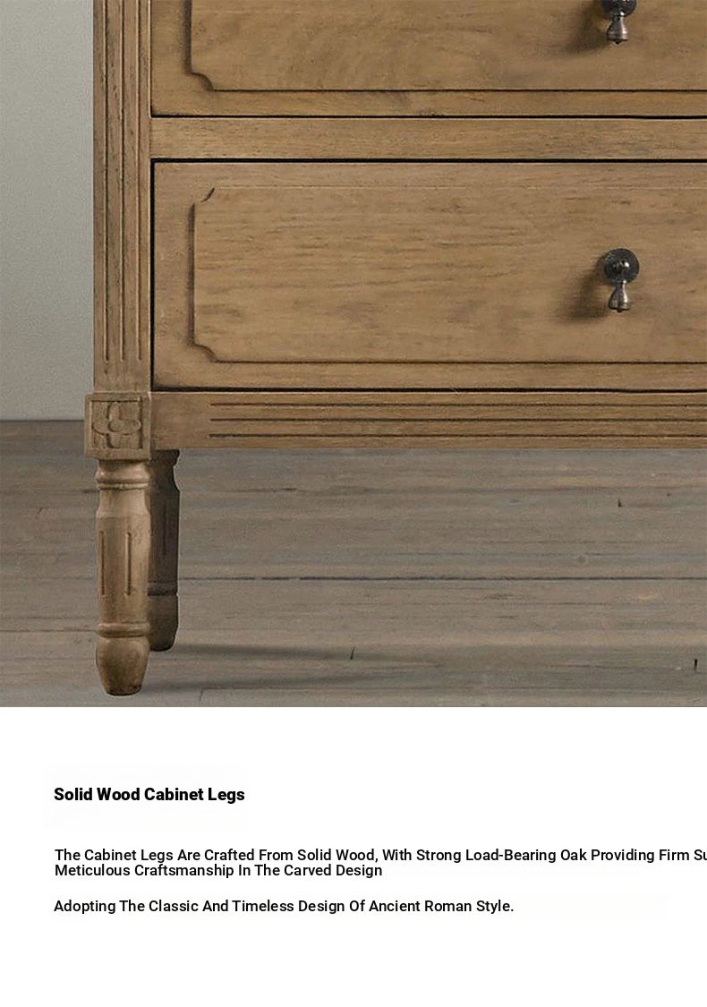Elegant Oak Stainless Cabinet with Three Drawers – Modern Storage Solution for Any Room fljgj-2132