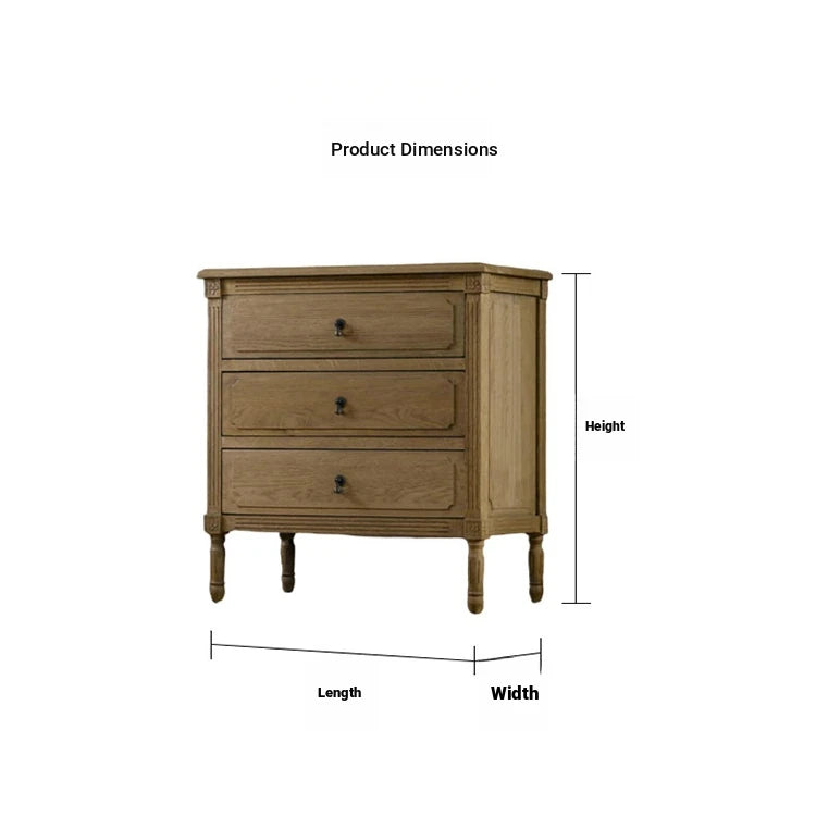 Elegant Oak Stainless Cabinet with Three Drawers – Modern Storage Solution for Any Room fljgj-2132