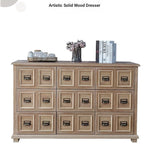 Stylish Oak Multi-Layer Board Cabinet with Vintage Drawer Handles – Perfect Storage Solution for Any Room fljgj-2134