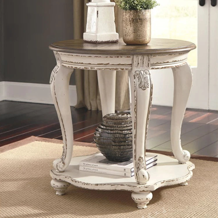 Elegant Oak Multi-Layer Board Tea Table with Decorative Legs – Perfect for Living Room Décor fljgj-2135