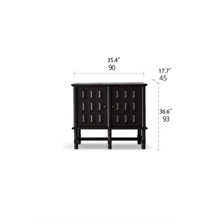 Stylish Oak Multi-Layer Board Cabinet with Unique Patterned Doors – Perfect Storage Solution for Modern Homes! fljgj-2139