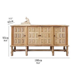Stylish Oak Multi-Layer Board Cabinet with Unique Patterned Doors – Perfect Storage Solution for Modern Homes! fljgj-2139