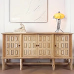 Stylish Oak Multi-Layer Board Cabinet with Unique Patterned Doors – Perfect Storage Solution for Modern Homes! fljgj-2139