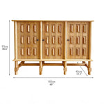 Stylish Oak Multi-Layer Board Cabinet with Unique Patterned Doors – Perfect Storage Solution for Modern Homes! fljgj-2139