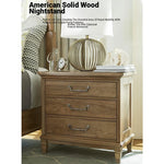 Stylish Oak Bedside Cupboard with 3 Drawers - Elegant Multi-Layer Design for Your Bedroom fljgj-2140