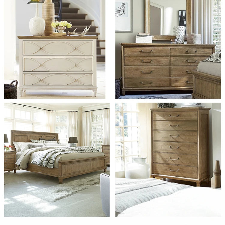 Stylish Oak Bedside Cupboard with 3 Drawers - Elegant Multi-Layer Design for Your Bedroom fljgj-2140