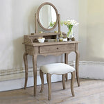 Elegant Oak Makeup Table with Multi-Layer Board and Glass Mirror – Perfect for Your Vanity Space fljgj-2141