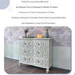 Elegant Oak Multi-Layer Board Cabinet with Intricate Carvings | Chic Storage Solution for Any Room fljgj-2142