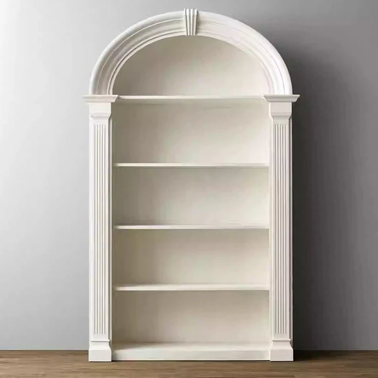 Chic Oak Multi-Layer Board Cabinet with Elegant Arched Design – Perfect for Stylish Storage and Display fljgj-2146