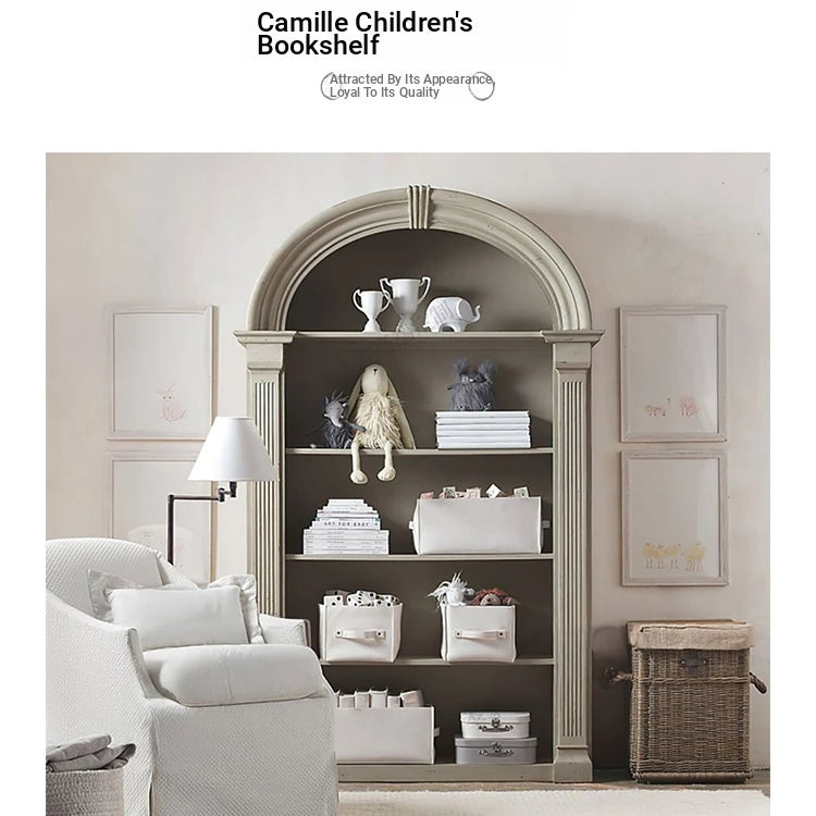 Chic Oak Multi-Layer Board Cabinet with Elegant Arched Design – Perfect for Stylish Storage and Display fljgj-2146