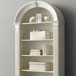 Chic Oak Multi-Layer Board Cabinet with Elegant Arched Design – Perfect for Stylish Storage and Display fljgj-2146