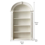 Chic Oak Multi-Layer Board Cabinet with Elegant Arched Design – Perfect for Stylish Storage and Display fljgj-2146