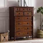 Elegant Oak Multi-Layer Board Cabinet with Vintage Charm - Perfect Storage Solution for Home Décor fljgj-2149
