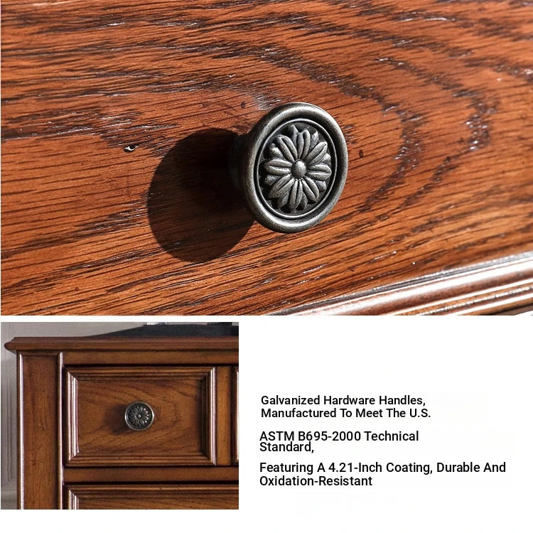 Elegant Oak Multi-Layer Board Cabinet with Vintage Charm - Perfect Storage Solution for Home Décor fljgj-2149