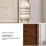 Elegant Oak Multi-Layer Board Cabinet with Vintage Charm - Perfect Storage Solution for Home Décor fljgj-2149