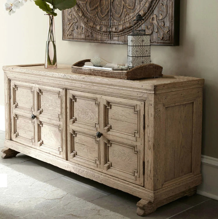 Rustic Oak Multi-Layer TV Cabinet with Elegant Design - Stylish Entertainment Storage Solution fljgj-2153