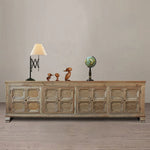 Rustic Oak Multi-Layer TV Cabinet with Elegant Design - Stylish Entertainment Storage Solution fljgj-2153