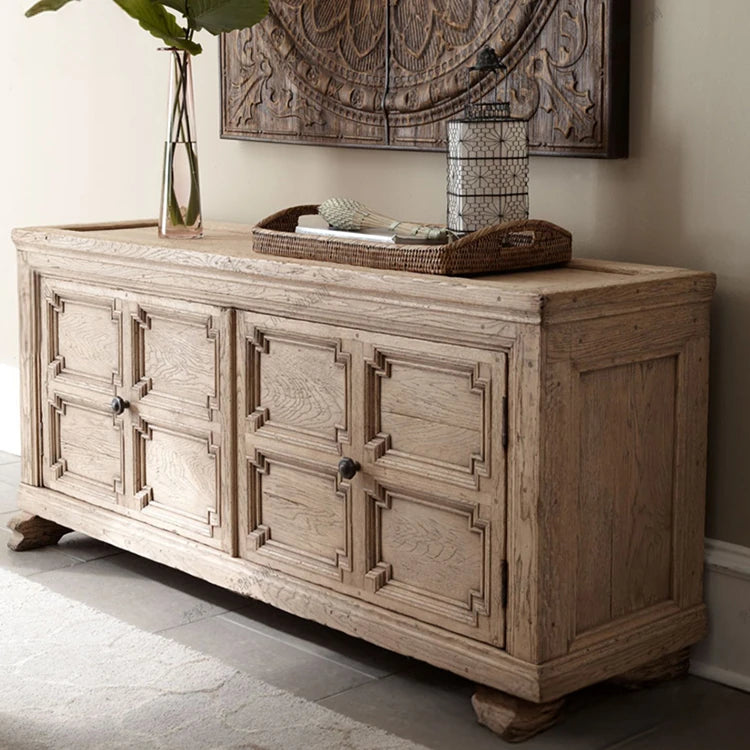 Elegant Oak Multi-layer Board Cabinet with Intricate Design – Stylish Storage Solution for Your Home fljgj-2154