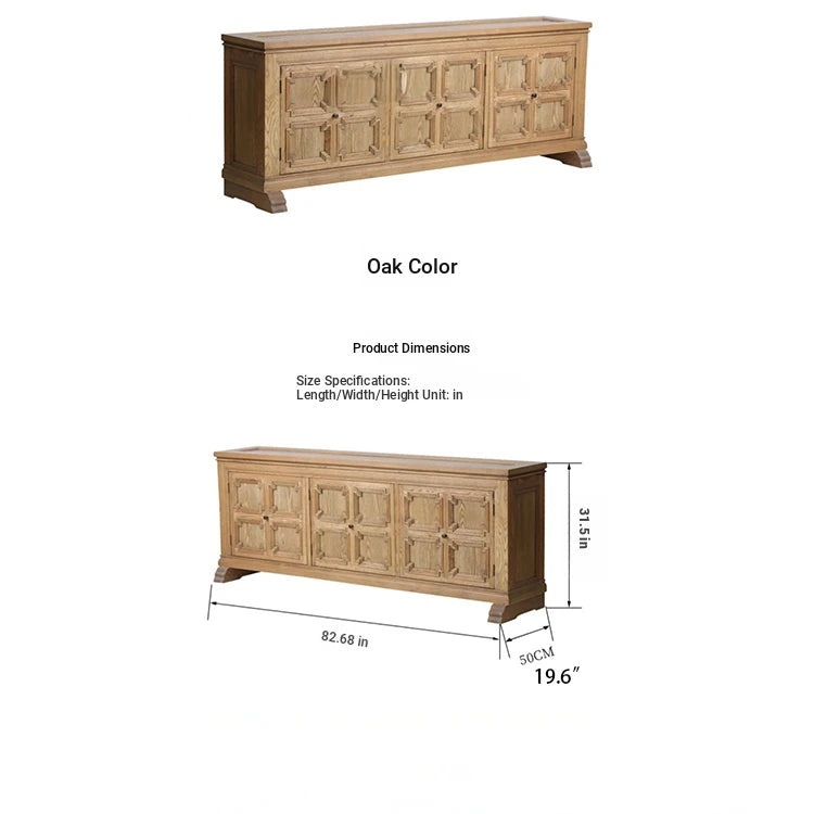 Elegant Oak Multi-layer Board Cabinet with Intricate Design – Stylish Storage Solution for Your Home fljgj-2154