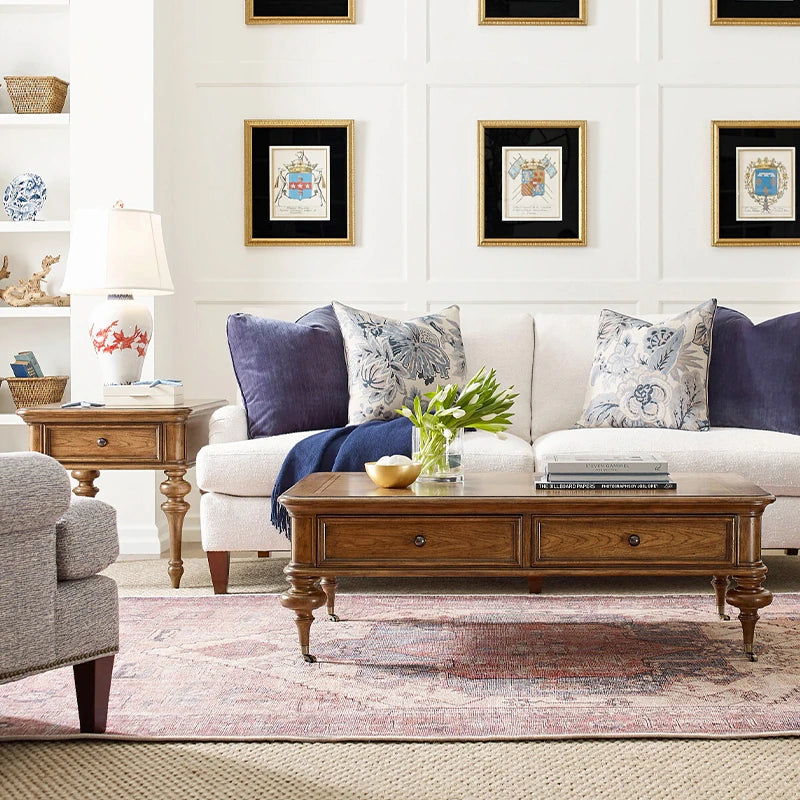 Elegant Oak Multi-Layer Board Tea Table with Classic Design – Perfect for Living Room Décor fljgj-2155