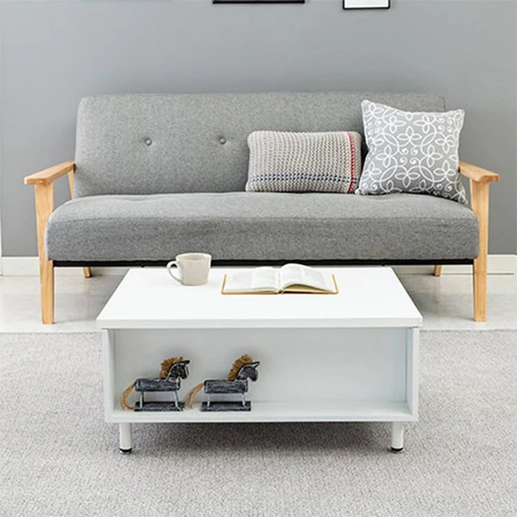 Modern Lift-Top Coffee Table with Storage | Stylish Solid Wood & Density Board Design for Living Room fls-5328