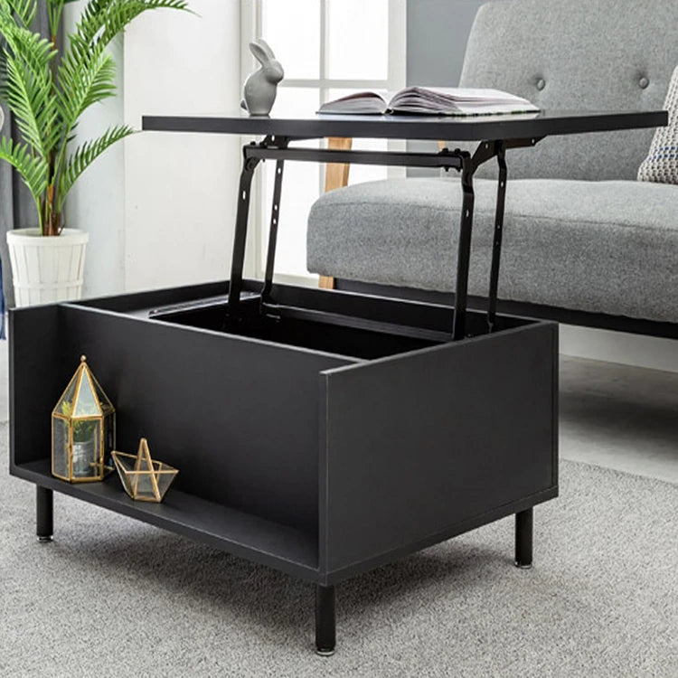 Modern Lift-Top Coffee Table with Storage | Stylish Solid Wood & Density Board Design for Living Room fls-5328