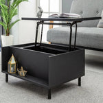 Modern Lift-Top Coffee Table with Storage | Stylish Solid Wood & Density Board Design for Living Room fls-5328