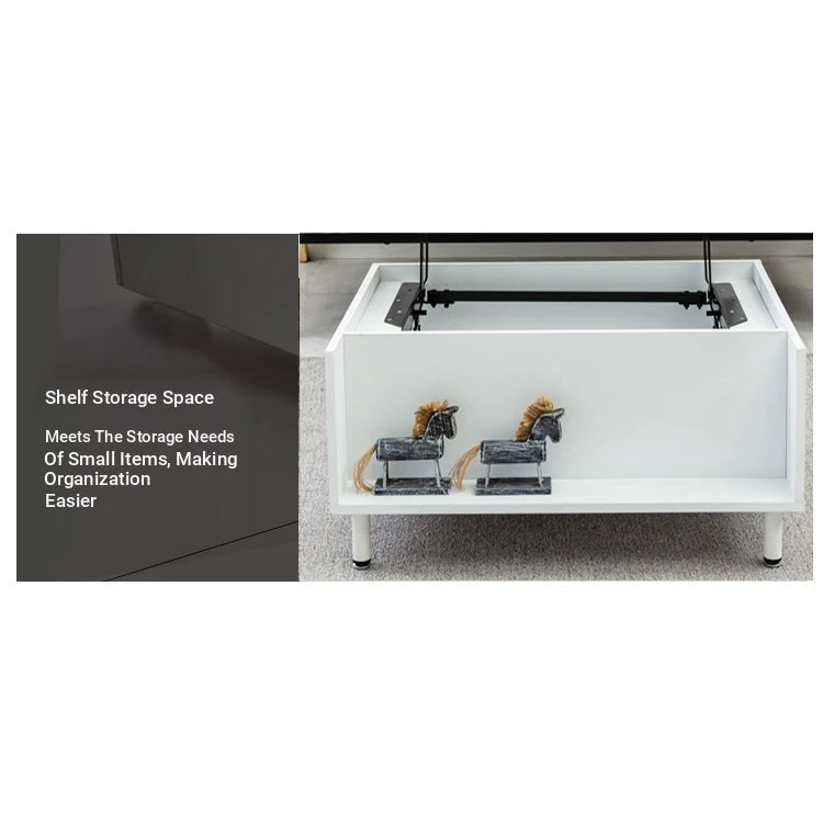 Modern Lift-Top Coffee Table with Storage | Stylish Solid Wood & Density Board Design for Living Room fls-5328